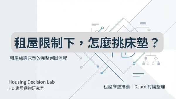 租屋床墊推薦 Dcard｜在租屋限制下，怎麼判斷一張床墊值不值得自己買？